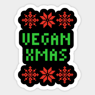 Vegan Xmas - Ugly Christmas Sweater Style Sticker